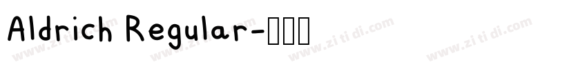 Aldrich Regular字体转换